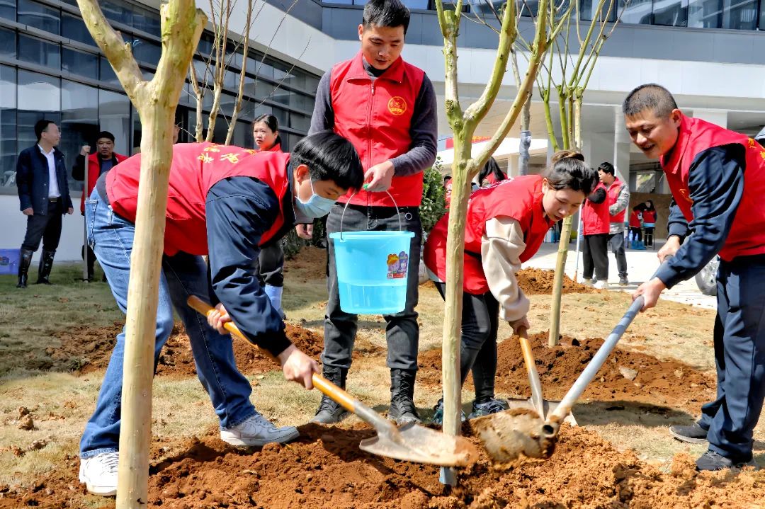 县领导参加义务植树活动