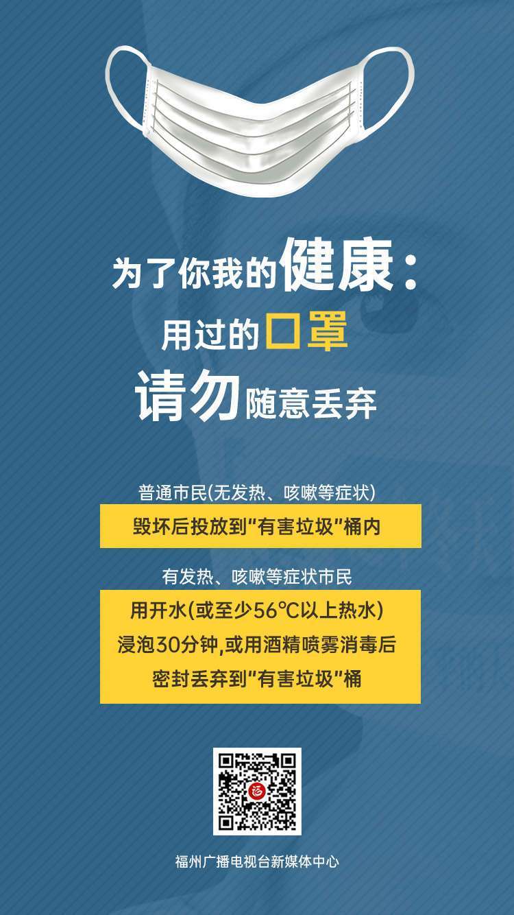 为了你我的健康：用过的口罩，请勿随意丢弃